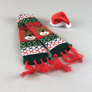 Alpaca Christmas Scarf & Hat: Reindeer
