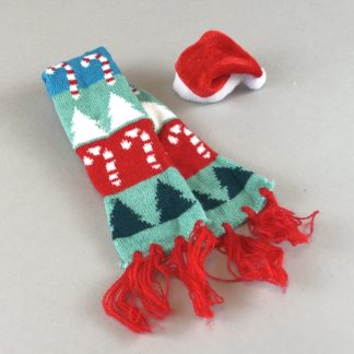Alpaca Christmas Scarf & Hat: Candy Canes