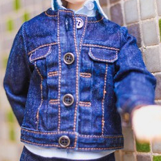 MD000332B Denim Jacket and Bag