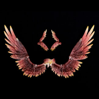 [IN STOCK] Dream Valley Phoenix Wings + Feather Crown, Blank, Pink