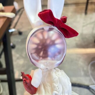 Coral Reef Doll Red/White Rabbit Transparent Mask