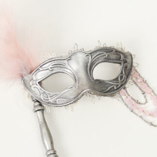 SartoriaJ Silver & Pink Masquerade Mask (1/3 scale)