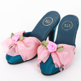 SartoriaJ Madame De Pompadour Mule (Peacock Blue)