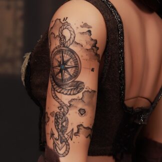 SartoriaJ Siren's Map Tattoo