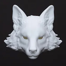[IN STOCK] Dream Valley Robin (wolf version) Head, Wall White, Incl Eyes