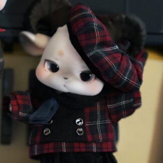 Kumukuku Doll [Petal] Checkered Uniform (Red)